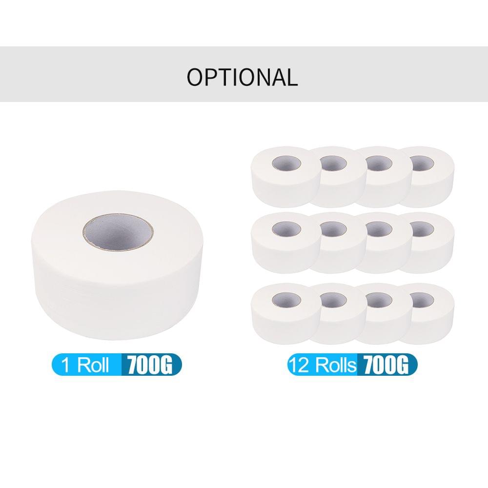12 Rolls 4 Layers 700g Wood Pulp Bath Tissue Jumbo Paper - 12