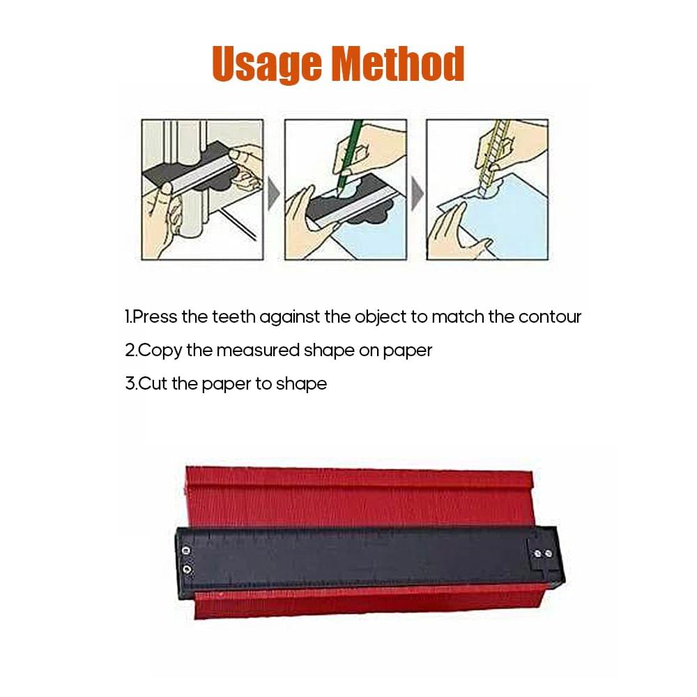 Contour Gauge Precisely Measure Profile Gauge Measuring - 25cm