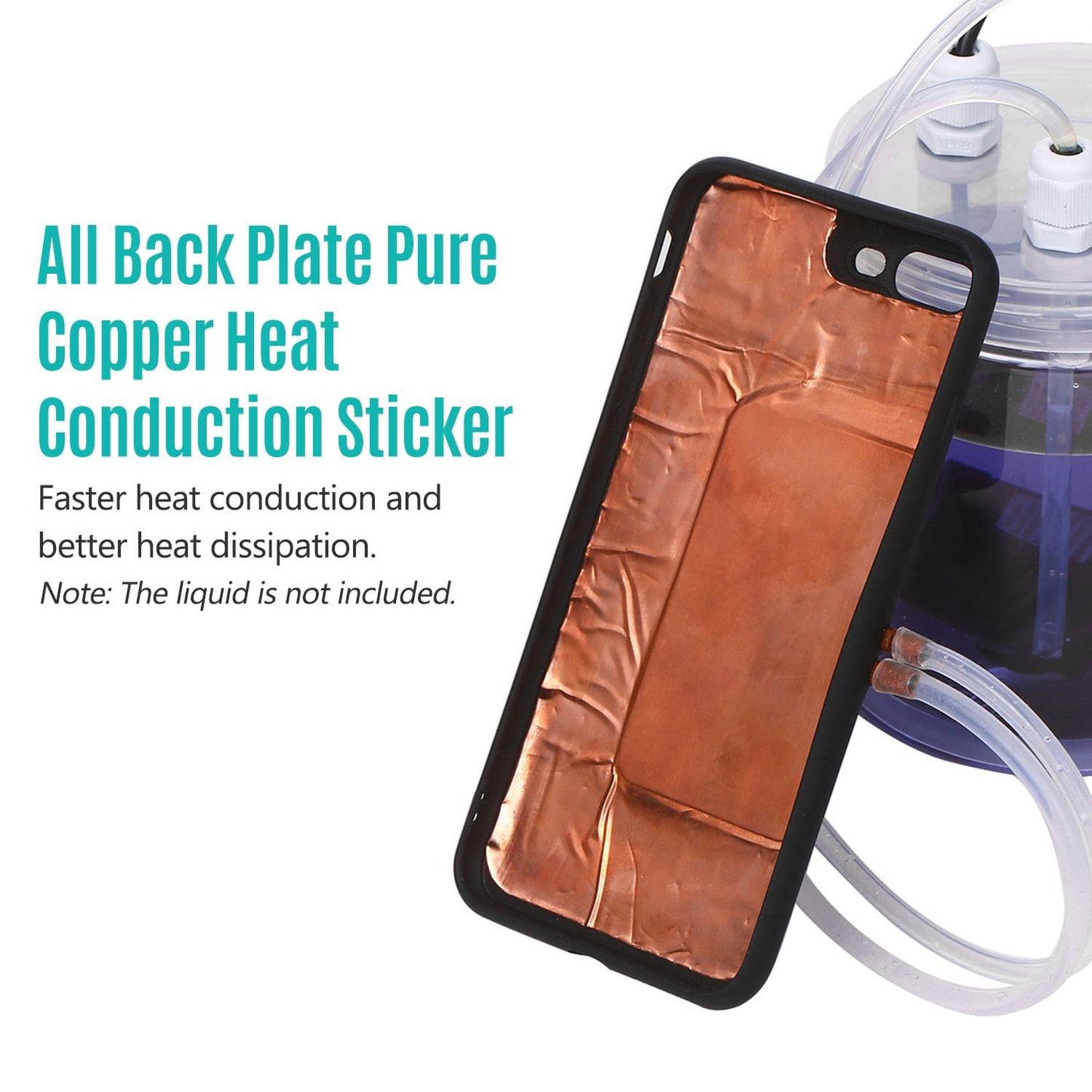 Phone Cooler Mobile Phone Radiator Water-cooled Cooling - Compatible with iPhone 7&8 plus