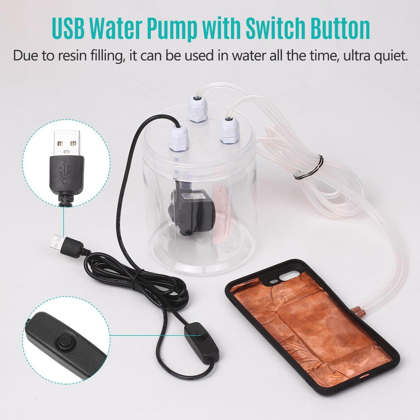Phone Cooler Mobile Phone Radiator Water-cooled Cooling - Compatible with iPhone 7&8 plus