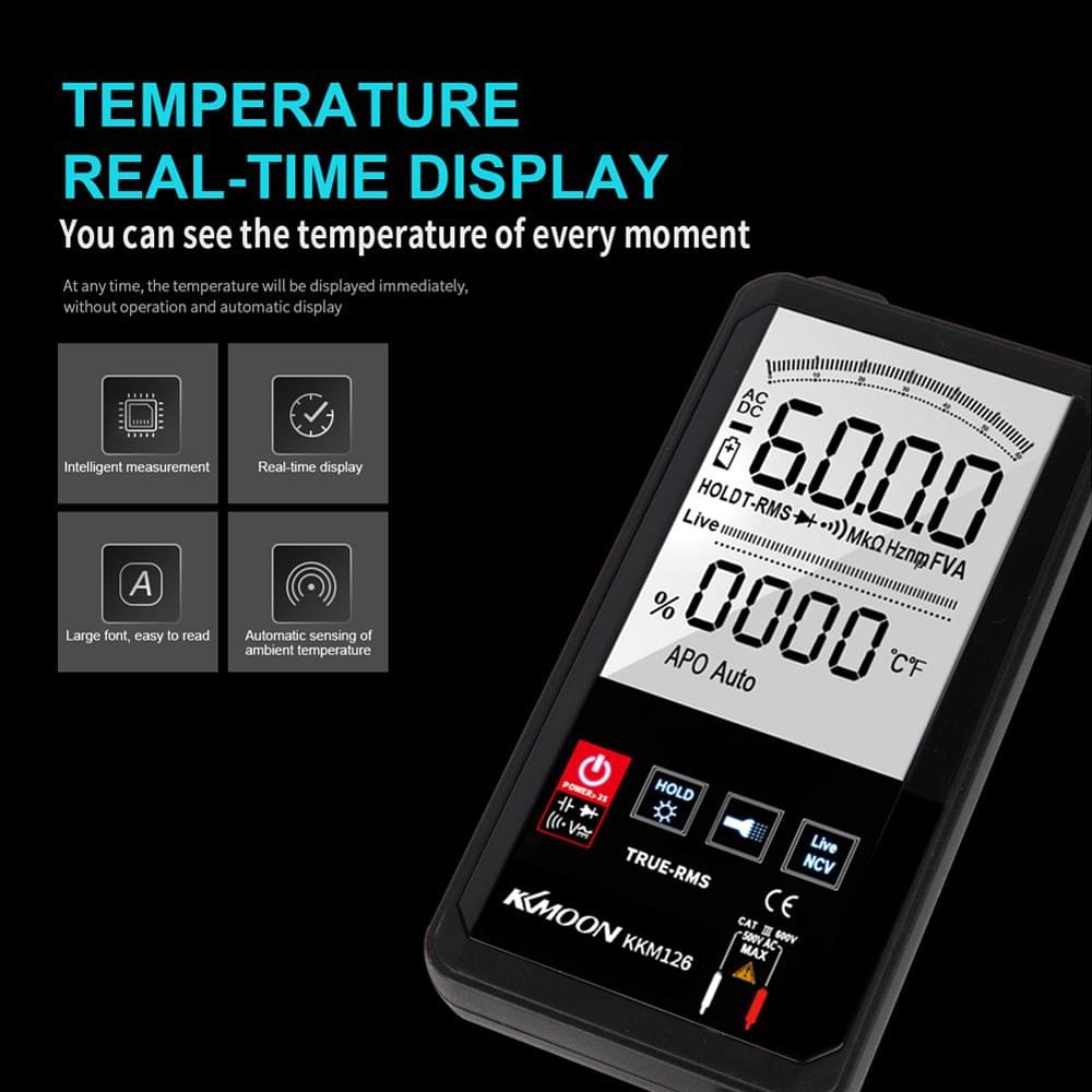 KKmoon KKM126 4.7 Inch Touching Screen Ultra-thin Multimeter - KKM126