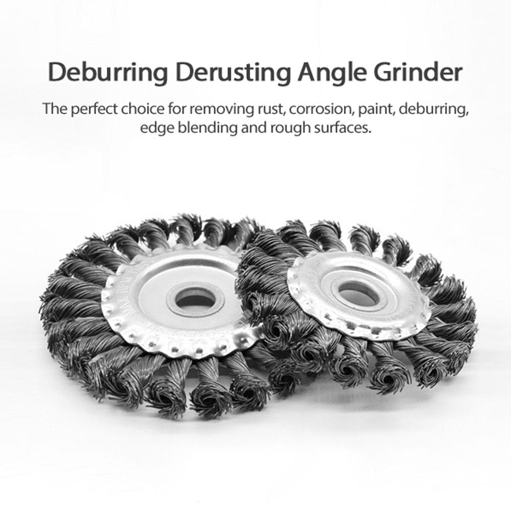 Knotted Bench Steel Wire Brush Deburring Derusting Angle - 115