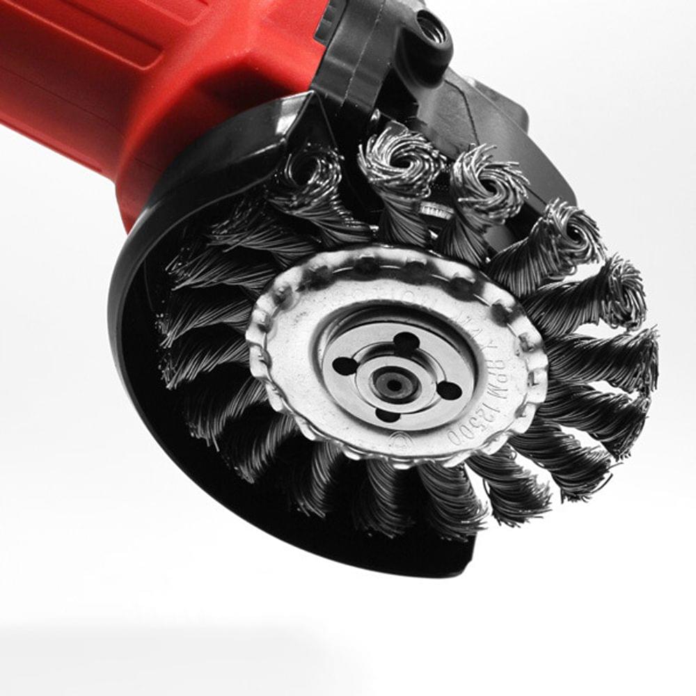 Knotted Bench Steel Wire Brush Deburring Derusting Angle - 125