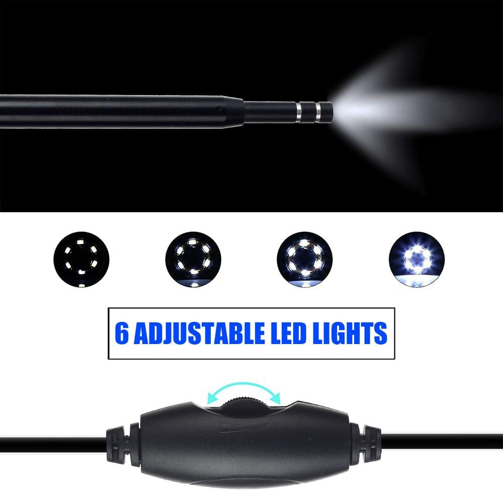 3-in-1 Visual Earpick Otoscope Endoscope with 5.5mm Camera