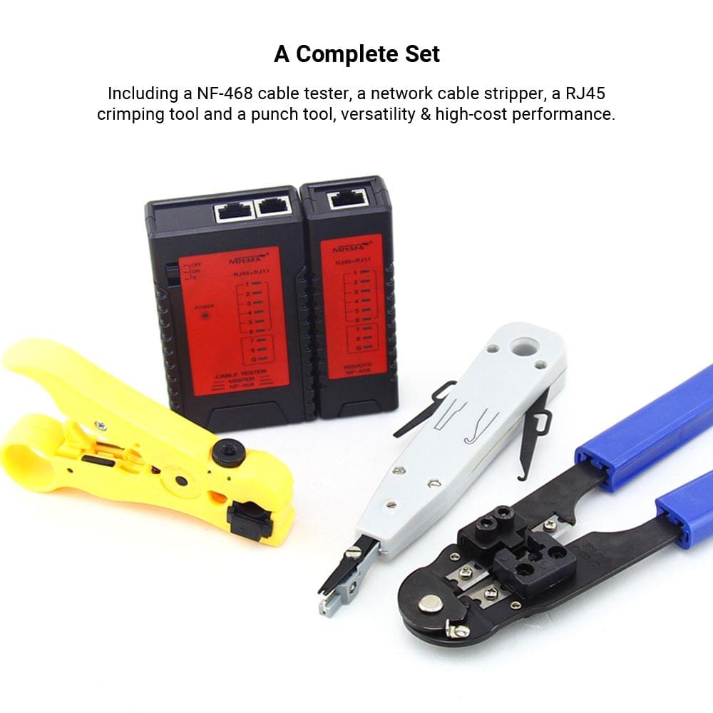 4 in 1 Network Cable Tester Set LAN Tester RJ11 Measurable