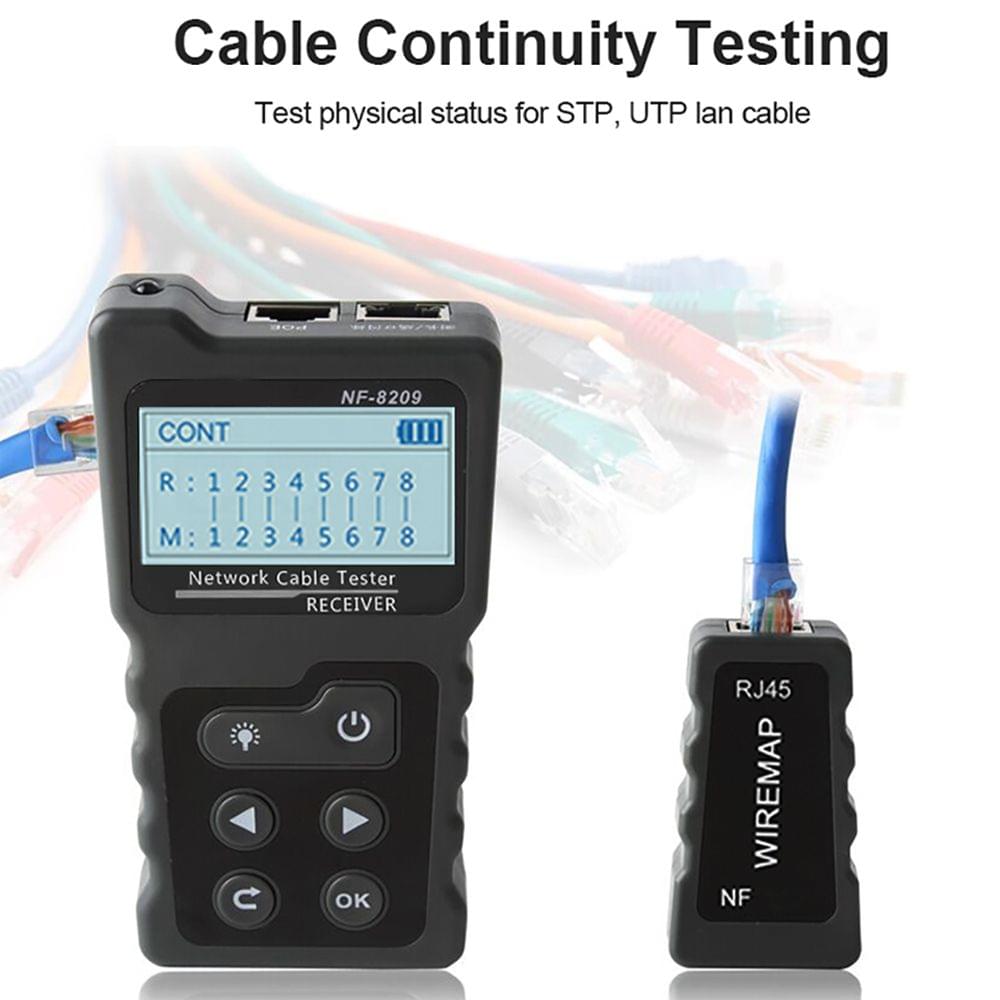 Multi-functional LCD Network Cable Tester Wire Tracker PoE