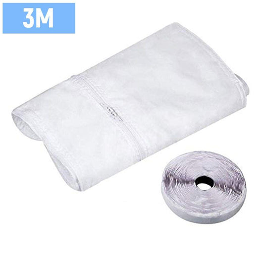 Waterproof Window Seal with Zipper Soft Cloth Wind Shield - 3m
