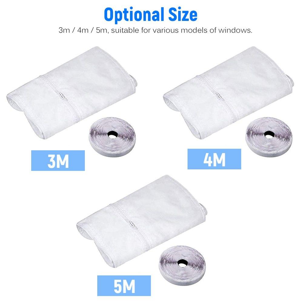 Waterproof Window Seal with Zipper Soft Cloth Wind Shield - 4m