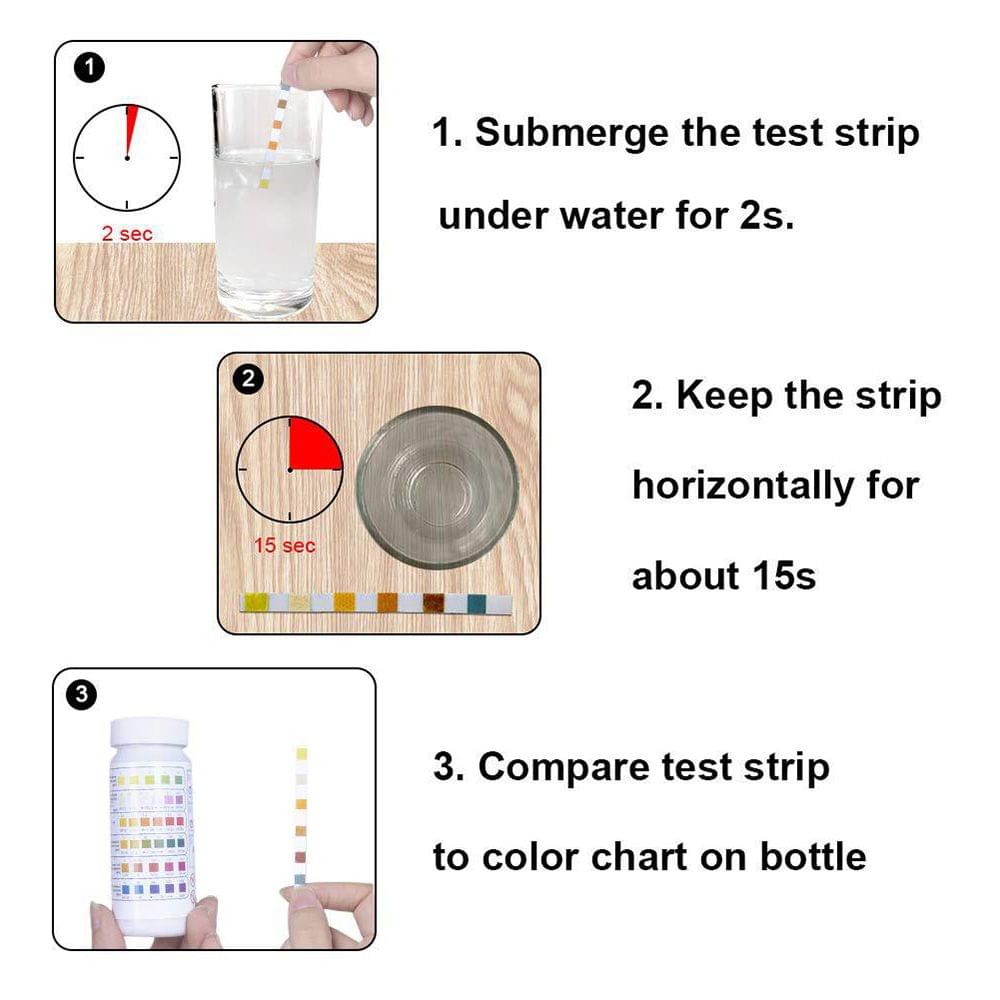 6 In1 Swimming Pool SPA Test Strips Chlorine pH Alkalinity