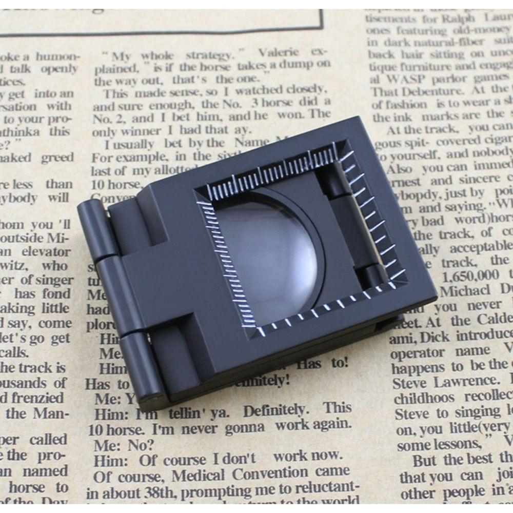 10X 28mm Mini Zinc Alloy Folding Magnifier with Scale for