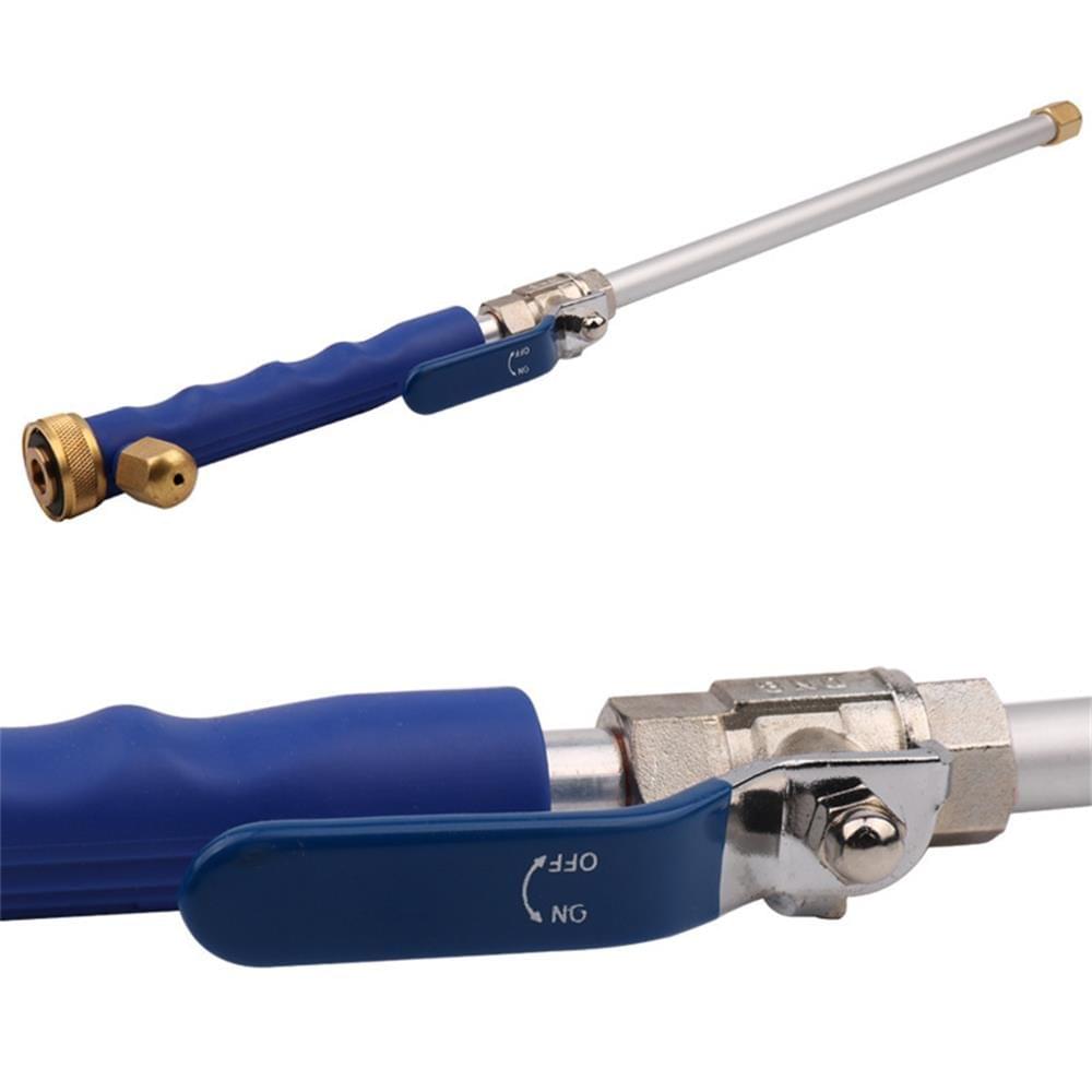 High Pressure Power Washer Spray Nozzle Water Hose Wands - Blue & Silver