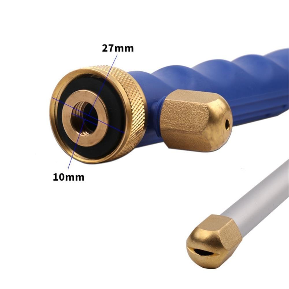 High Pressure Power Washer Spray Nozzle Water Hose Wands - Blue & Silver
