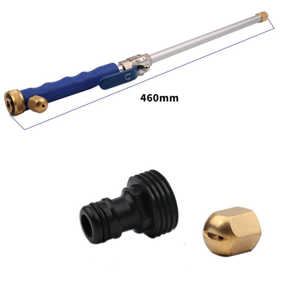 High Pressure Power Washer Spray Nozzle Water Hose Wands - Blue & Silver