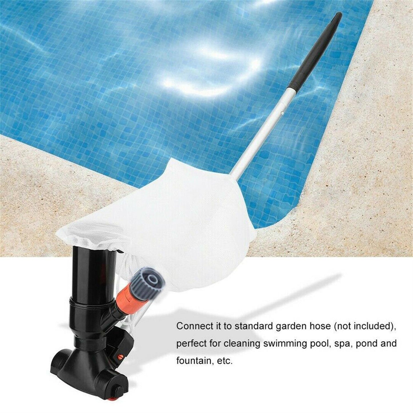 Portable vacuum jet pool cleaning tool Pool cleaning suction