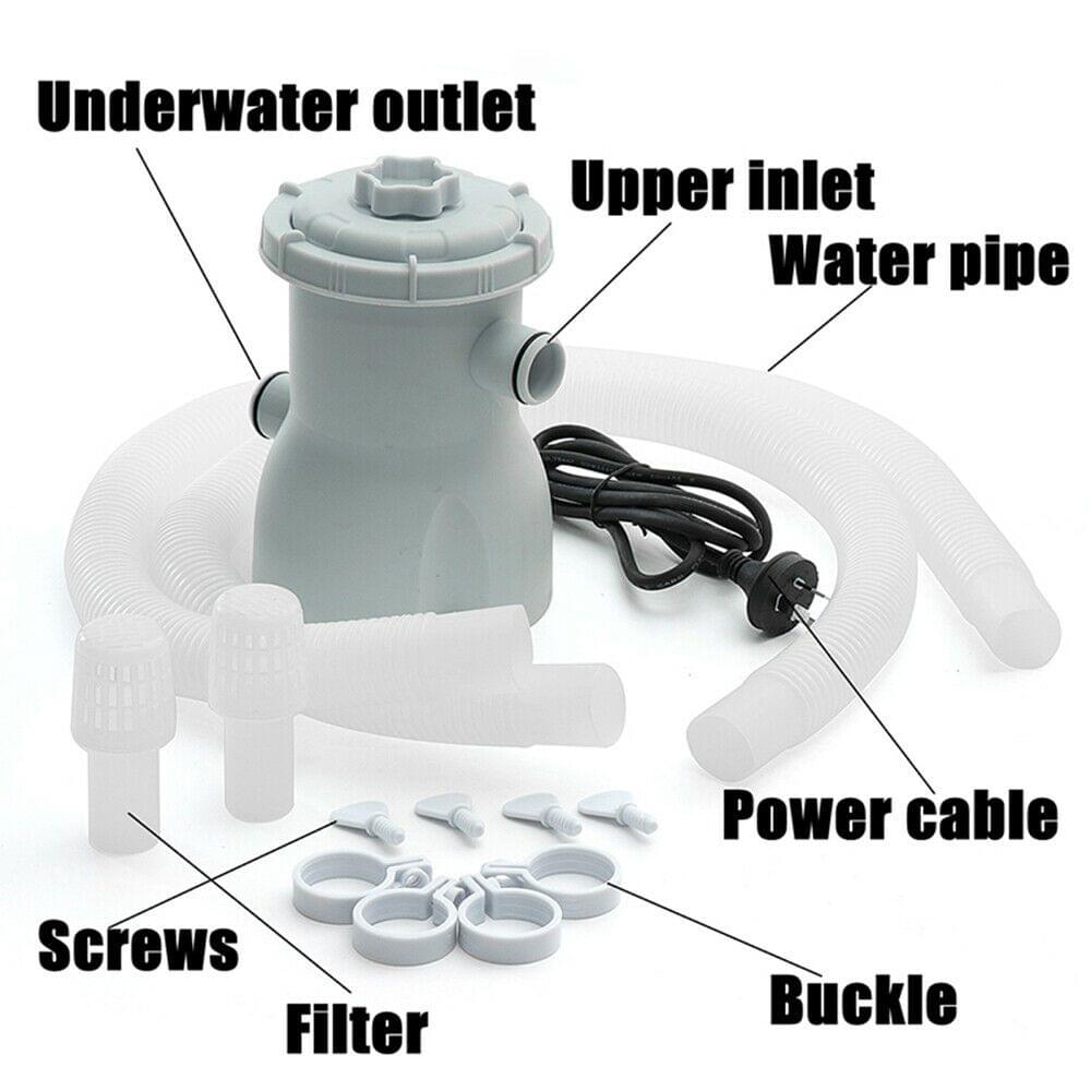 Swimming Pool Electric Filter Pump Water Cleaning Tool Above - EU Plug