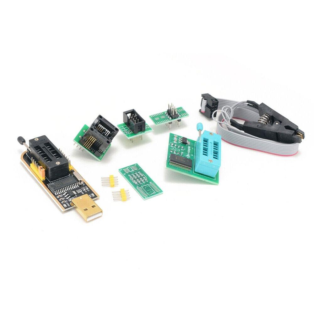 CH341A USB Programmer Kit with SOP8 Clip EEPROM Burner BIOS - CH341A Kit