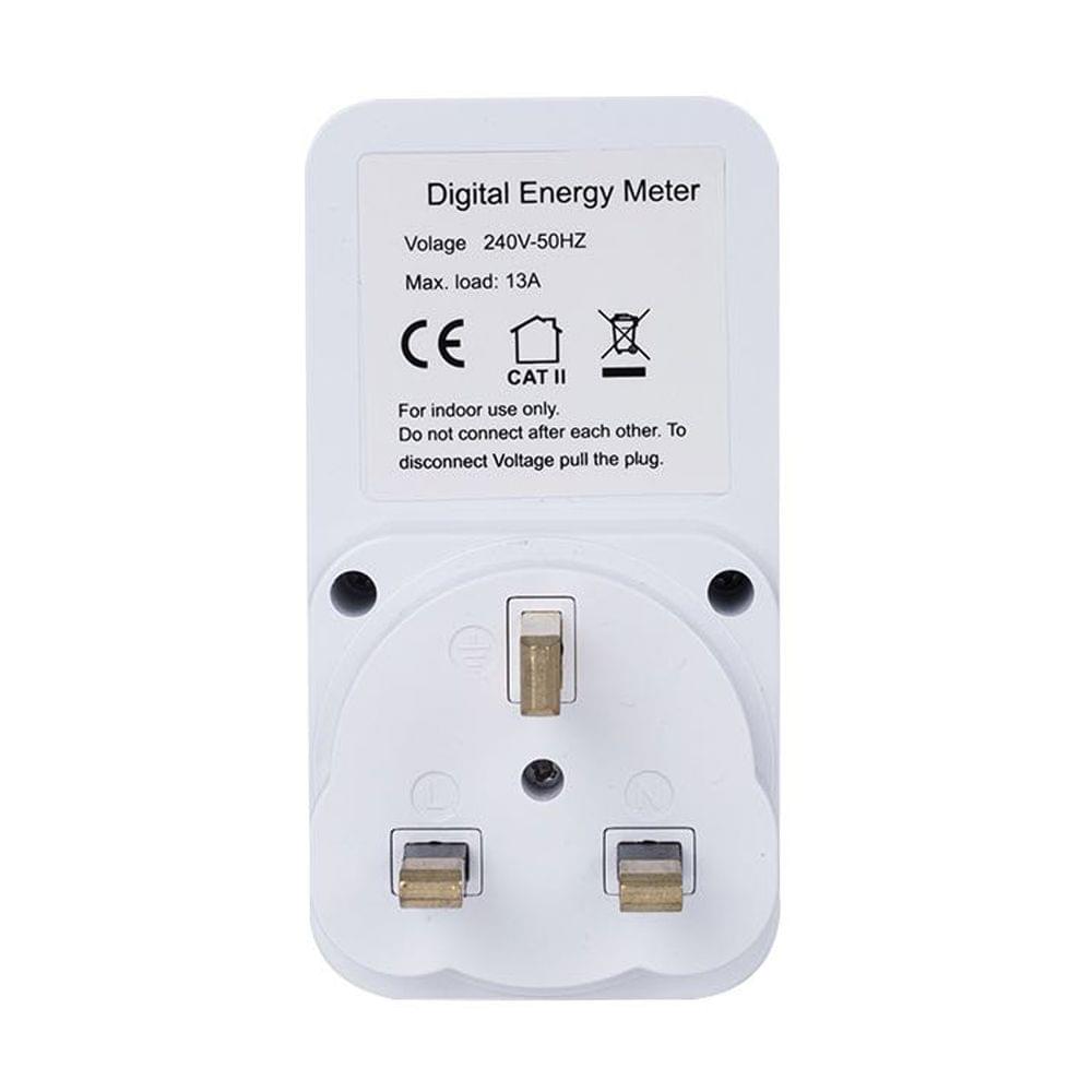 UK Plug Plug-in Digital LCD Energy Monitor Power Meter - UK Plug