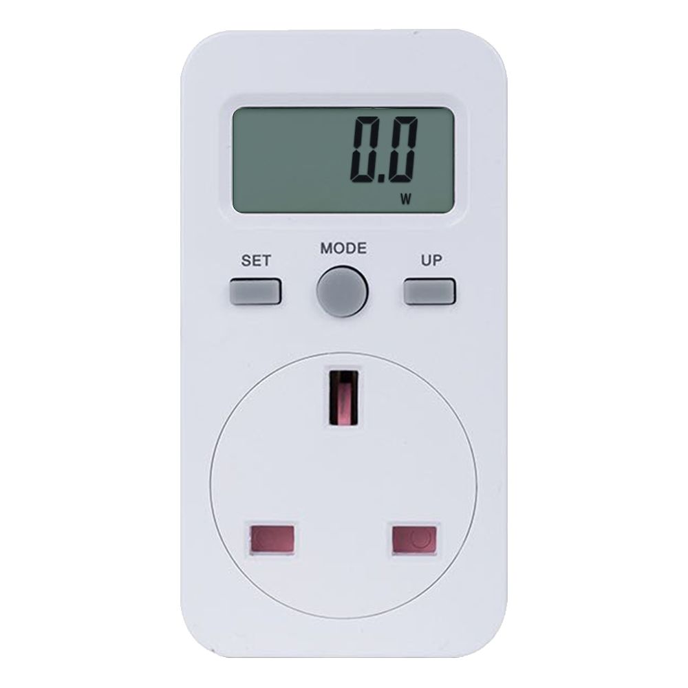 UK Plug Plug-in Digital LCD Energy Monitor Power Meter - UK Plug