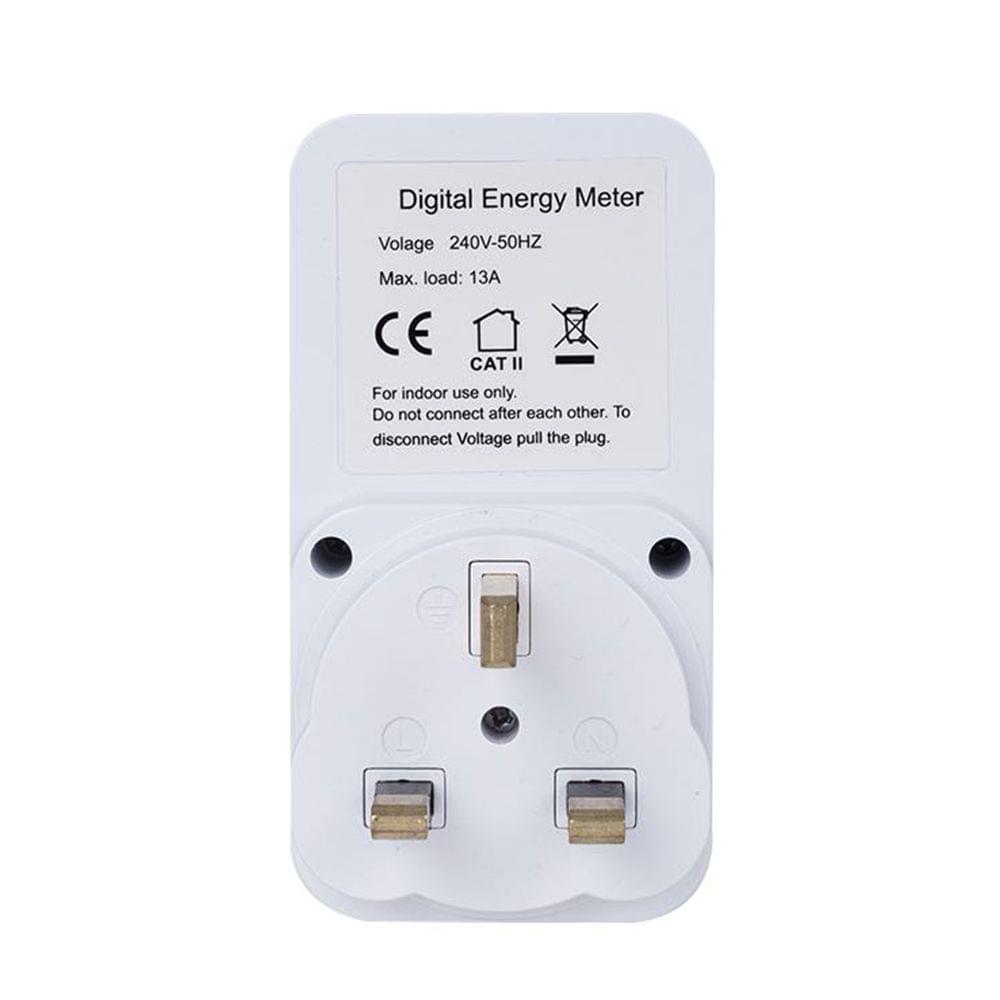 UK Plug Plug-in Digital LCD Energy Monitor Power Meter - UK Plug