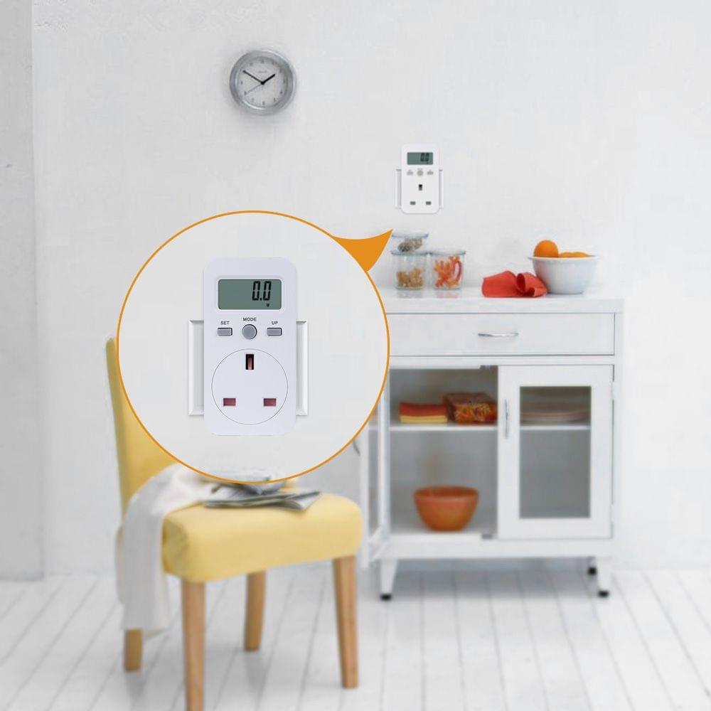 UK Plug Plug-in Digital LCD Energy Monitor Power Meter - UK Plug
