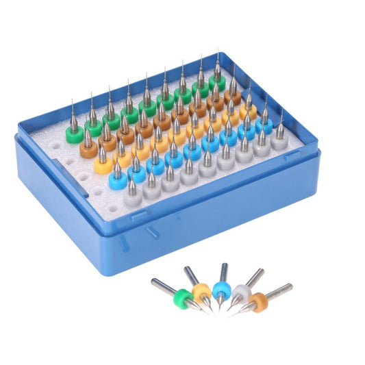 50pcs 0.25+0.3+0.35+0.4+0.45mm Tungsten Carbide Micro Drill