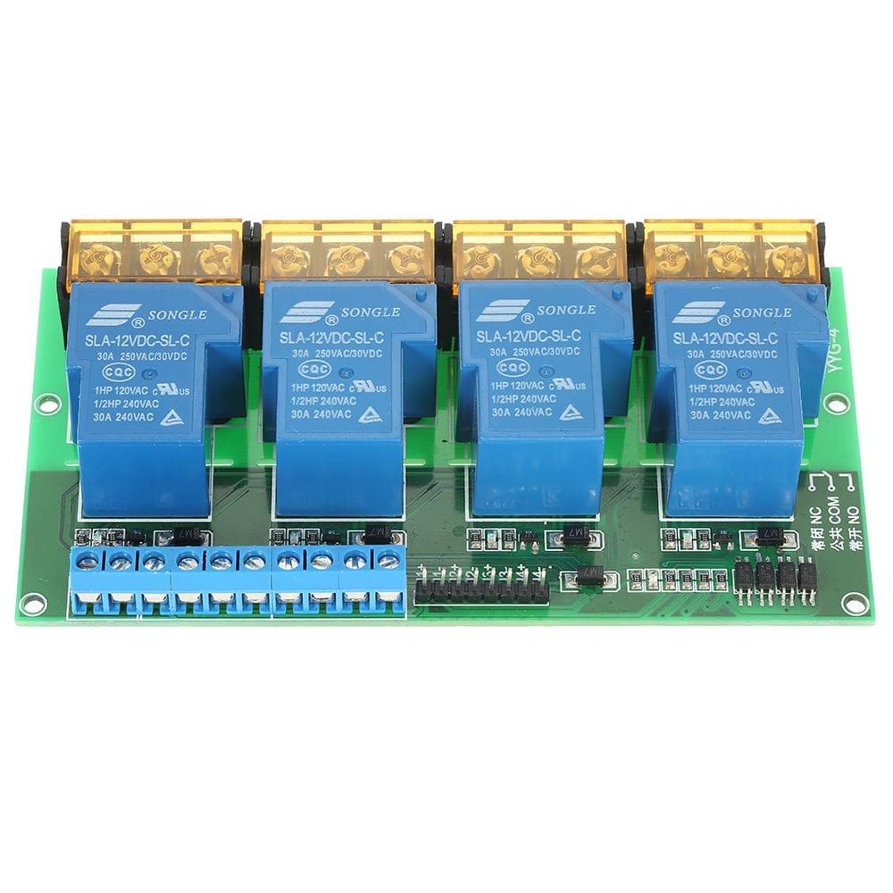 4-Channel DC 12V 30A Relay Module Control Board Optocoupler