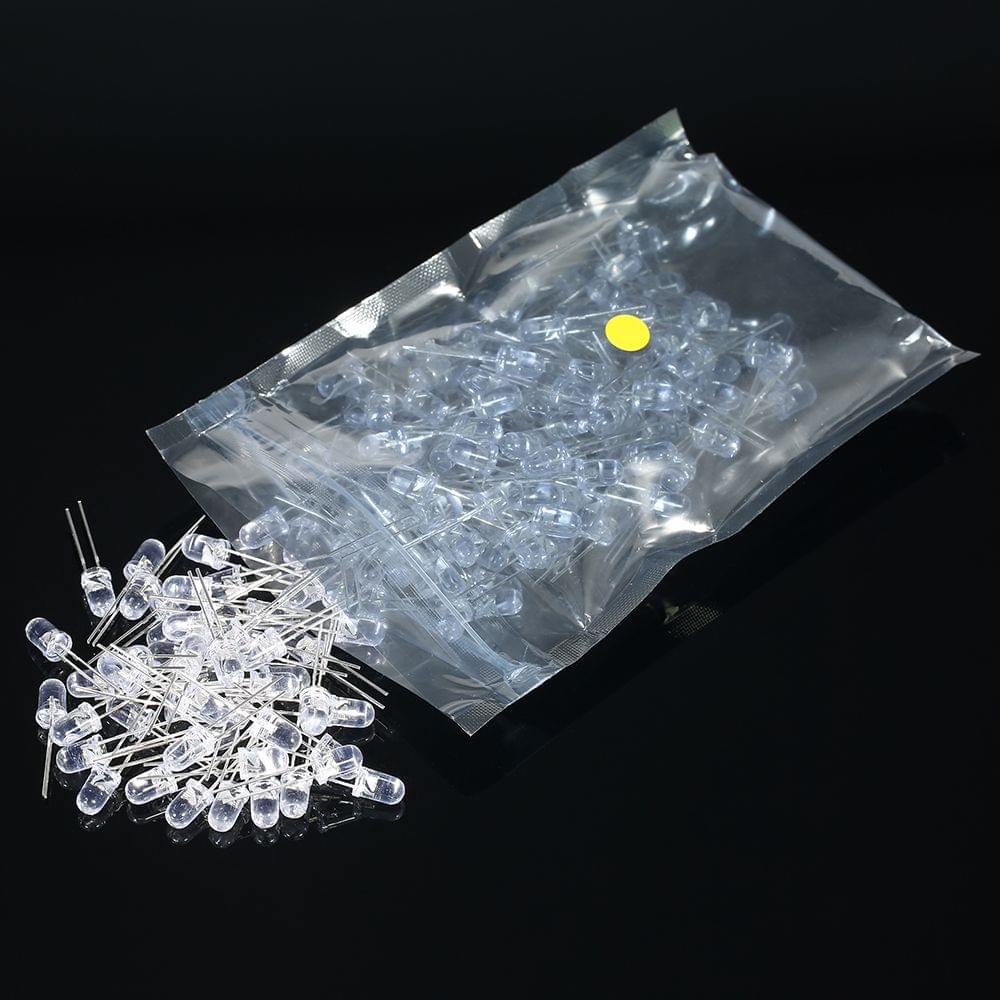 1000pcs 5mm Red/Green/Blue/Yellow/White Round Water Clear