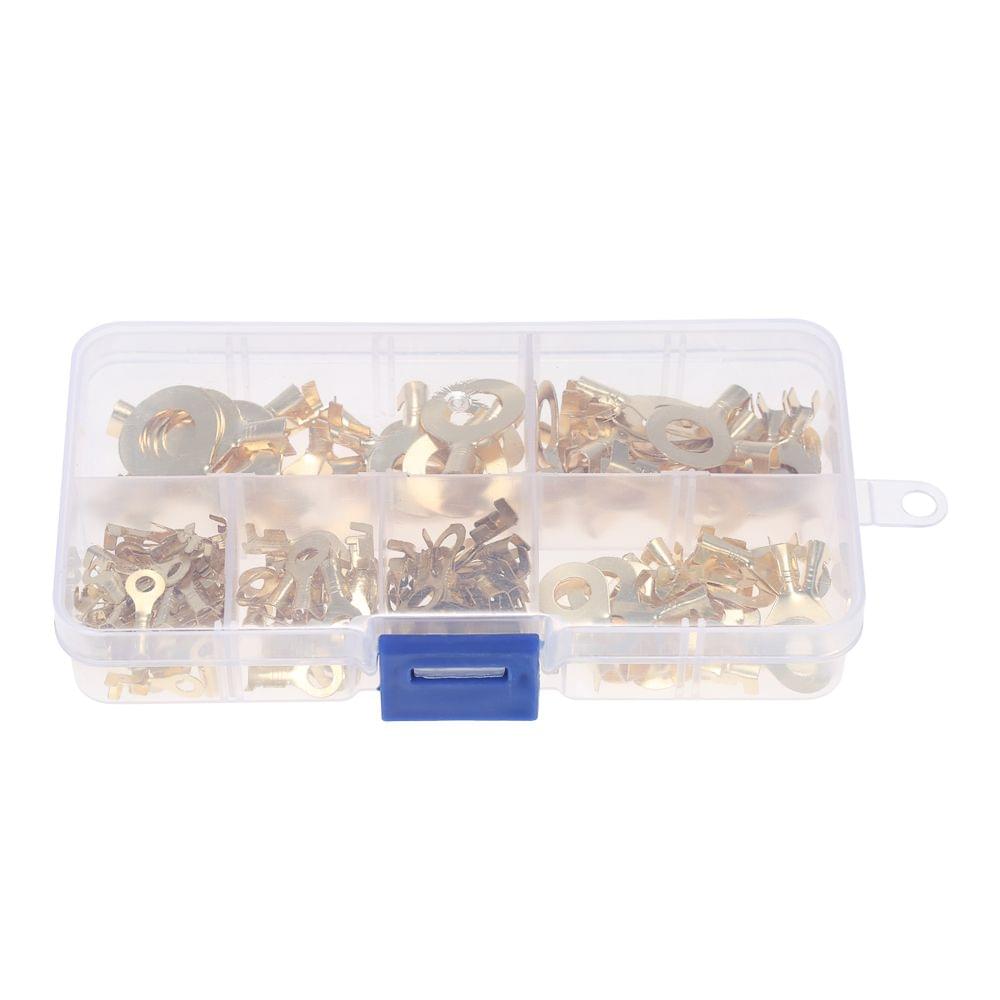 Assorted 150pcs Brass Ring Cable Lugs Ring Eyes Copper Crimp