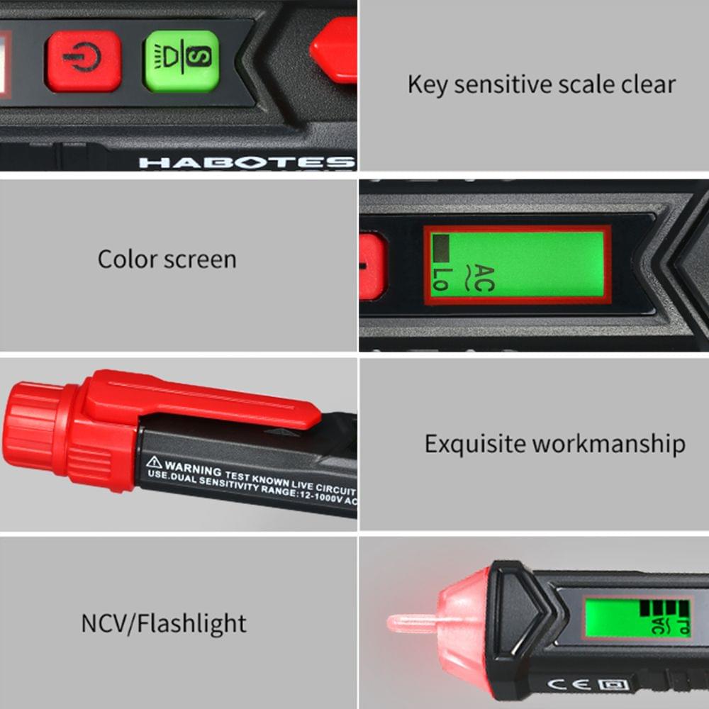 HABOTEST Portable Non-contact AC Voltage Tester Pen Shaped