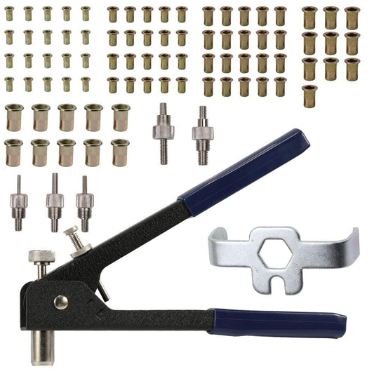 Blind Rivet Gun Threaded Insert Hand Riveting Kit Nuts