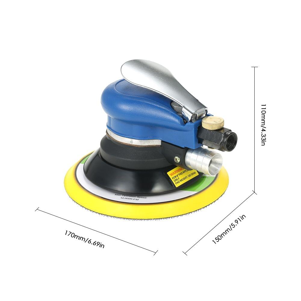 6 Inches 10000RPM Dual Action Pneumatic Air Sander Car Paint - EU Connector