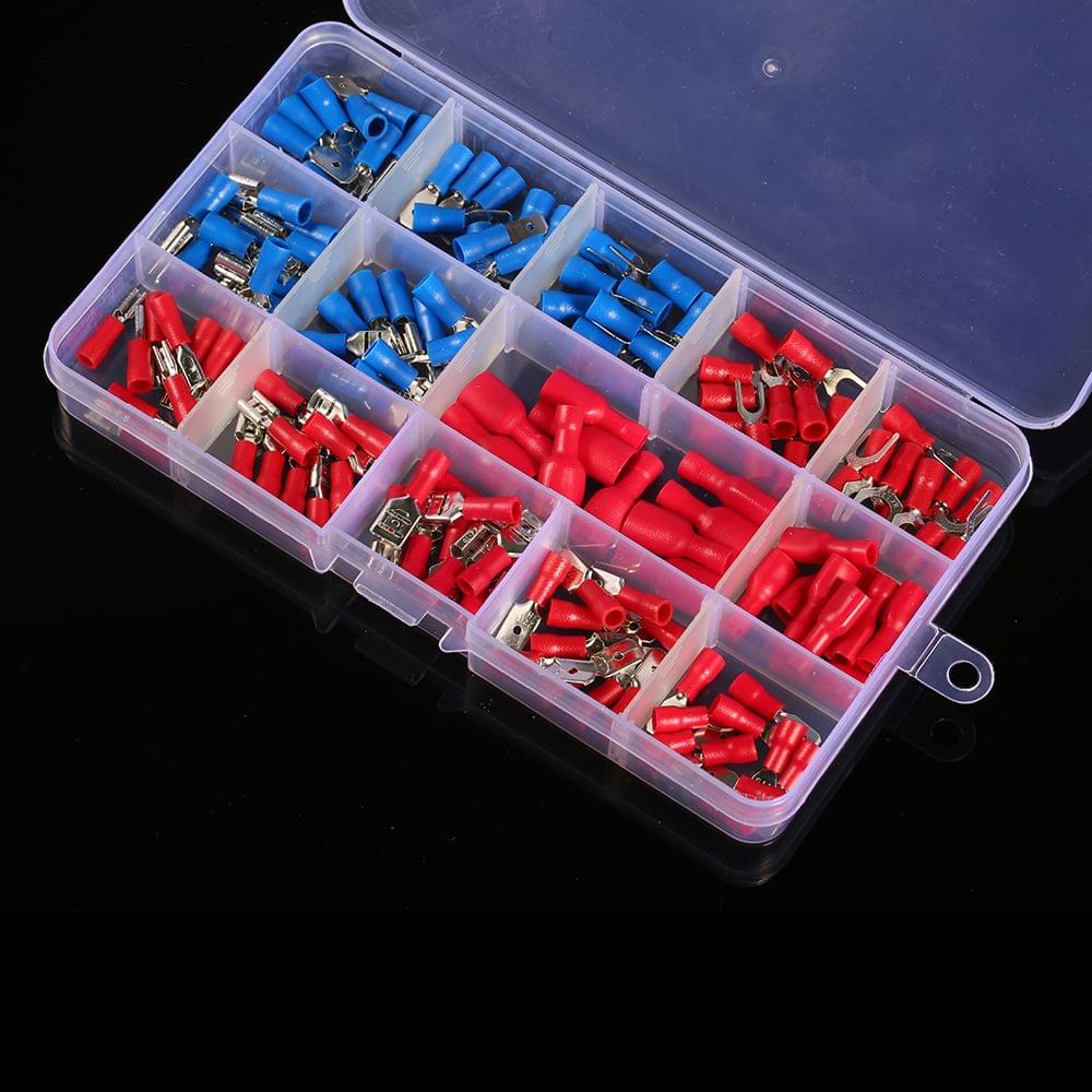 140Pcs/Box Assorted Insulated Terminals Crimp Electrical