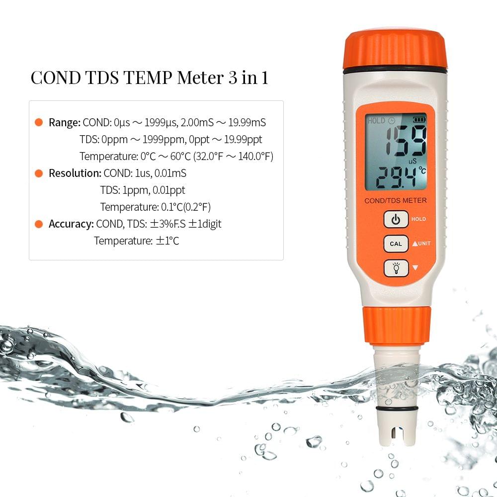 Smart Sensor 3 in 1 Water Quality Tester Pen Type