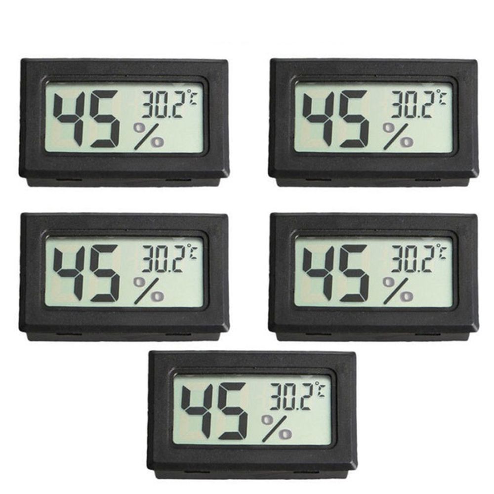 5pcs Mini Digital LCD Temperature and Humidity Meter Pet