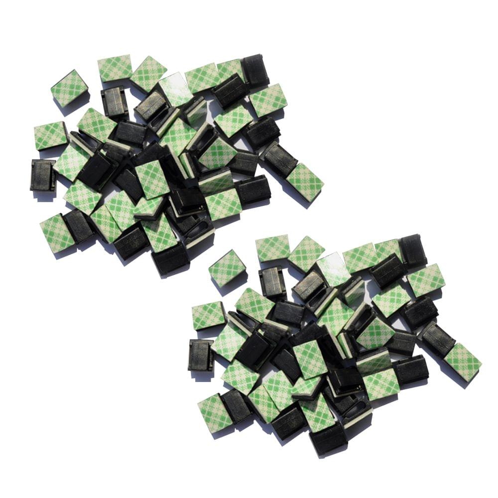 50Pcs Sticky Cable Buckle Wiring Buckle Flat Wiring Fastener - 50Pcs