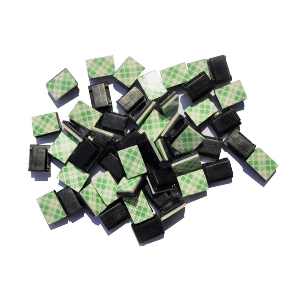 50Pcs Sticky Cable Buckle Wiring Buckle Flat Wiring Fastener - 50Pcs