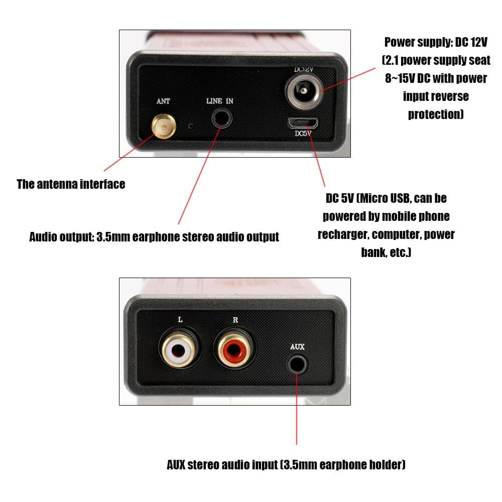 BT 4.2 Audio Receiver Box Support AUX APTX Low Delay AD823