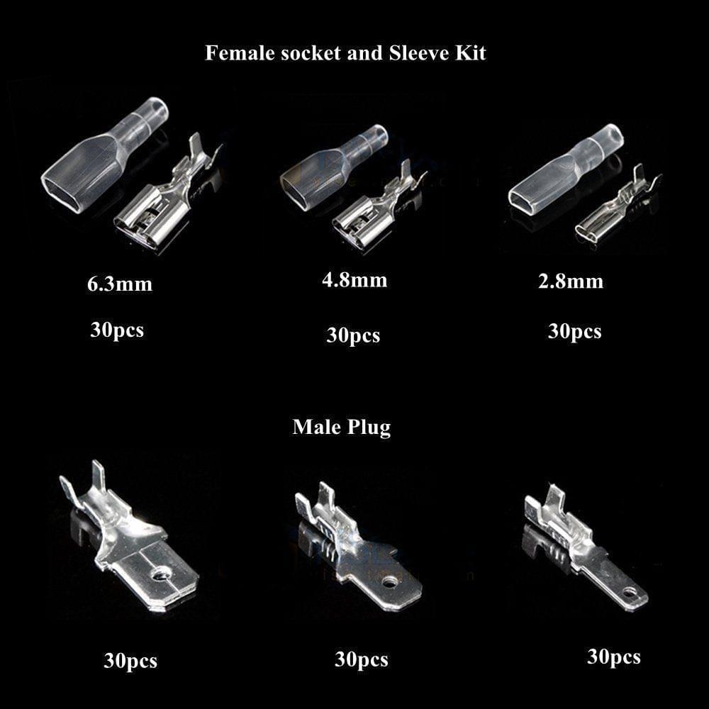 270pcs Electrical Wire Crimp Terminal Connector Male Female
