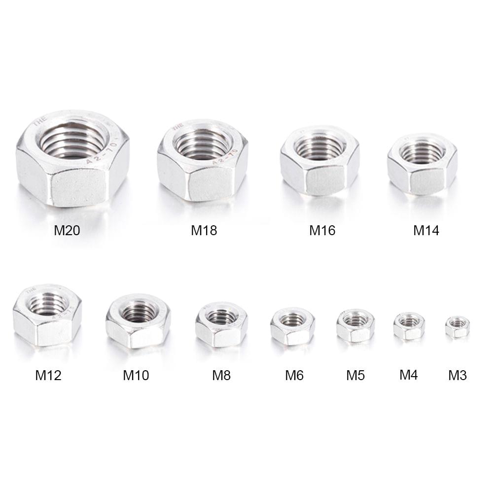 304 A2 DIN934 Stainless Steel Marine Grade Full Nuts Hex Nut - M6