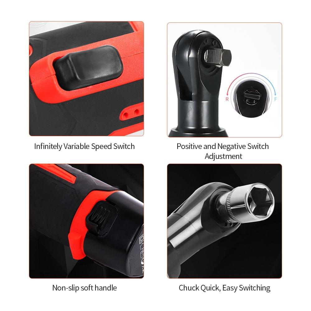 Electric Ratchet Wrench 12V 3/8 inch Cordless Rechargeable - EU Plug