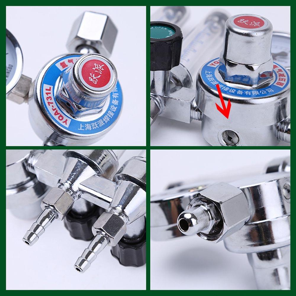 Double Pipe Argon Regulator Gas Pressure Reducing Valve