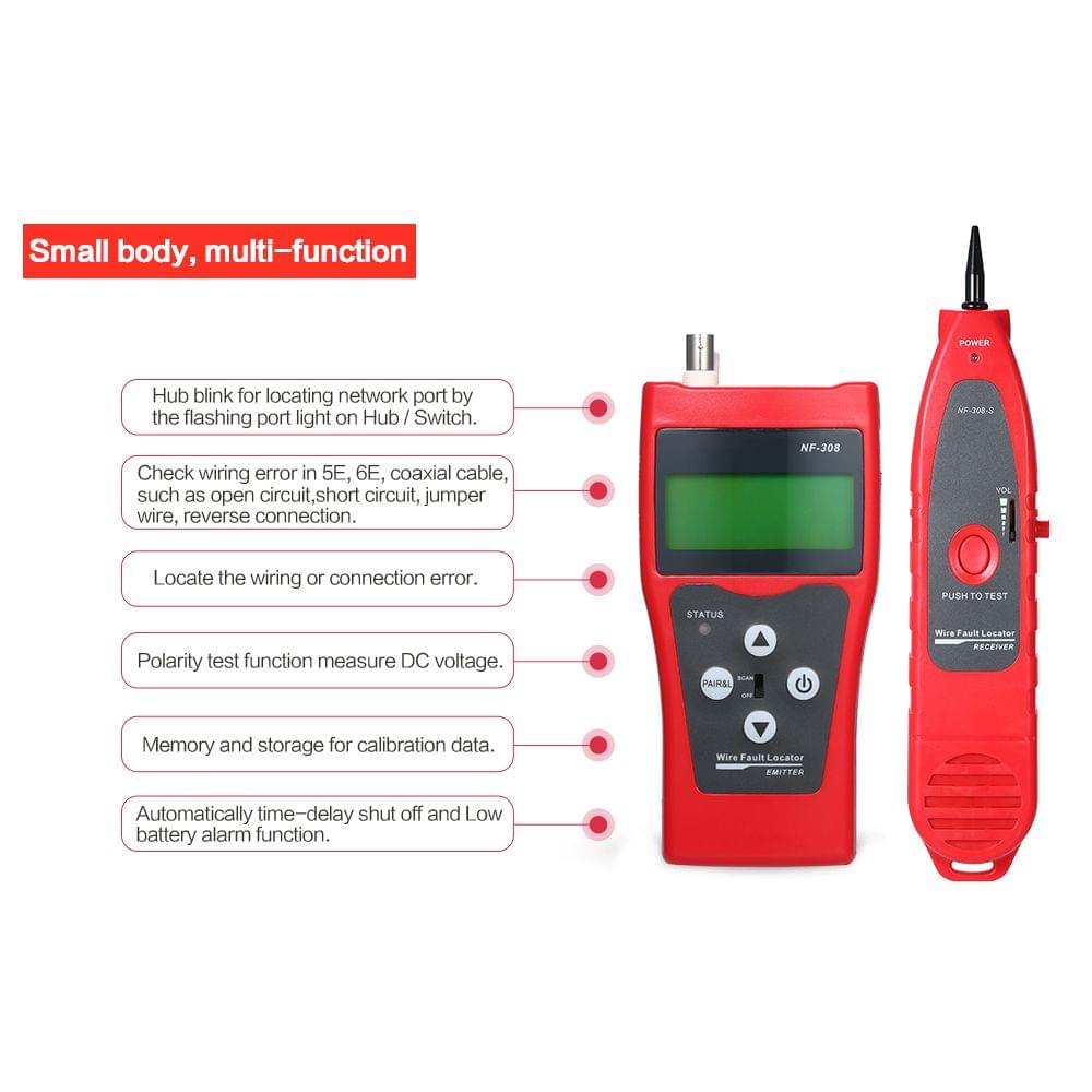 Multi-functional LCD Network Cable Tester High Precision