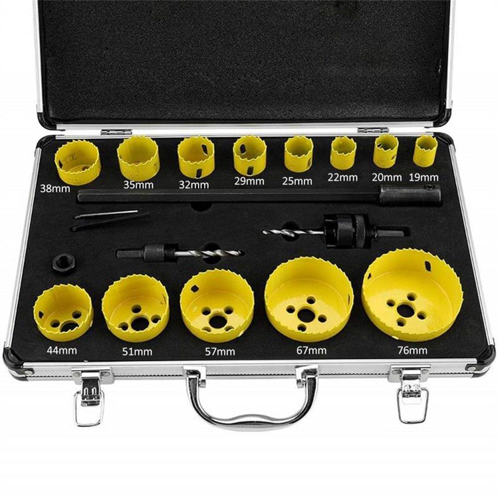 Bi-metal Hole Saw Kit Gypsum Board PVC Plastic Downlight