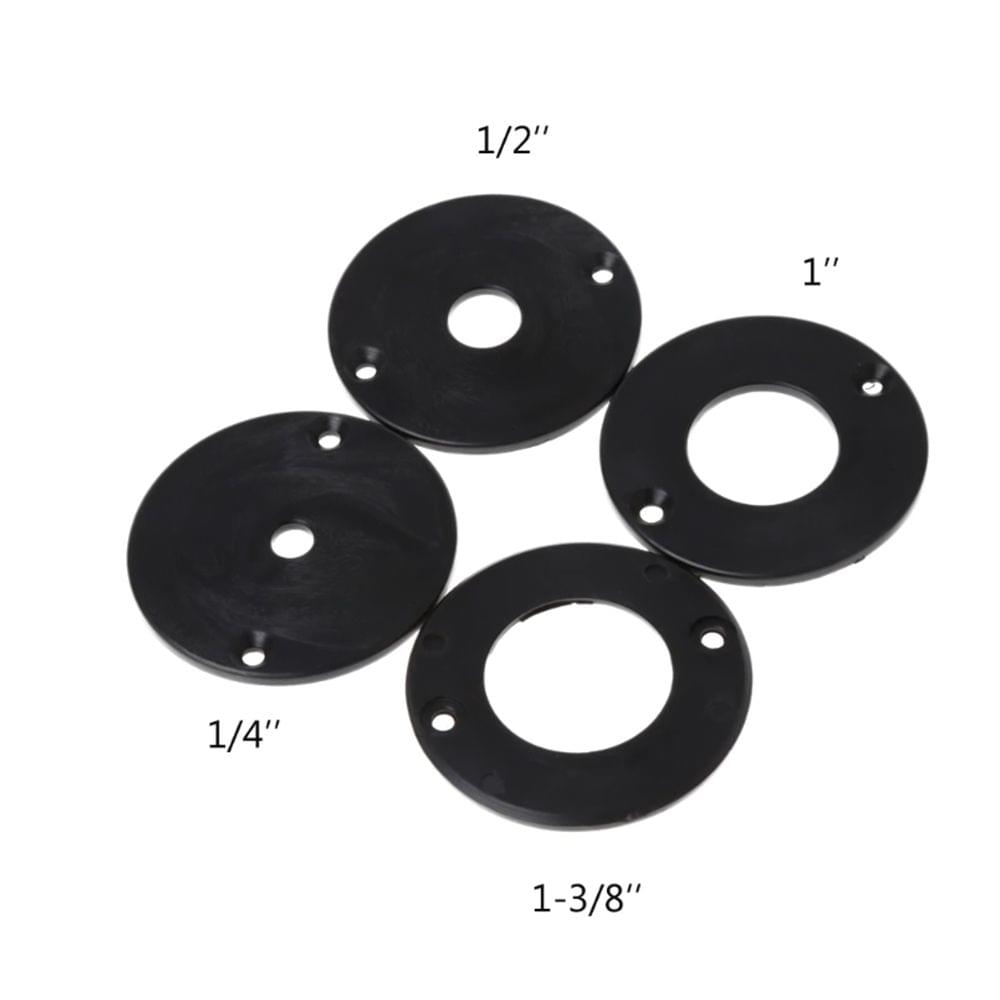 Aluminum Router Table Insert Plate with 4 Rings and Screws
