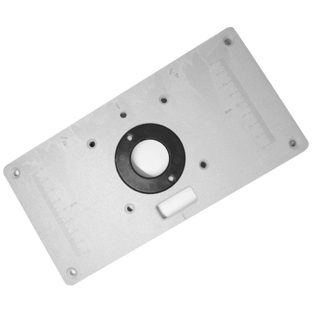 Aluminum Router Table Insert Plate with 4 Rings and Screws