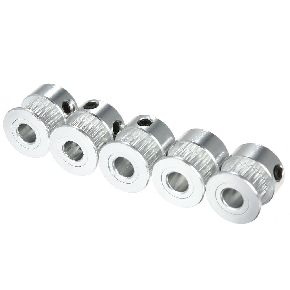 5pcs Pulleys GT2 Idler Pulley GT2 Timing Pulley Timing Belt - 20-toothed bore 6mm