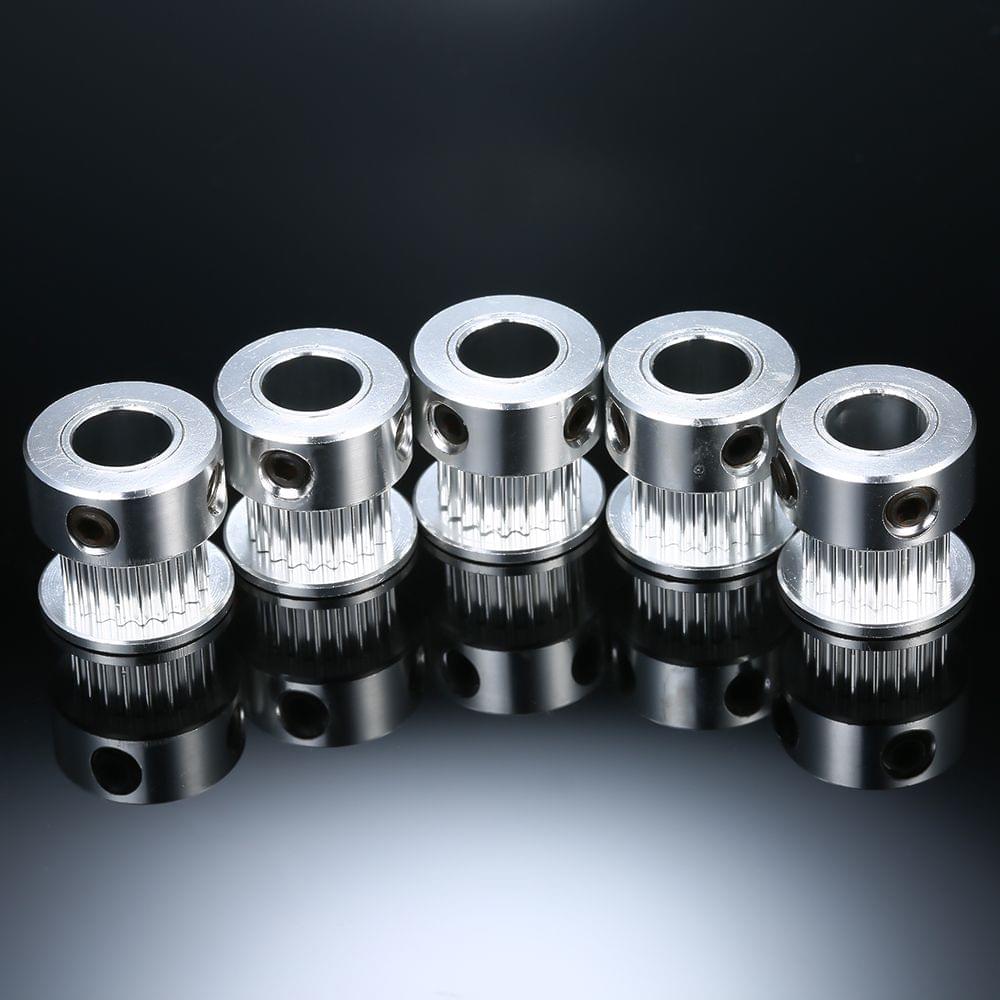 5pcs Pulleys GT2 Idler Pulley GT2 Timing Pulley Timing Belt - 20-toothed bore 8mm
