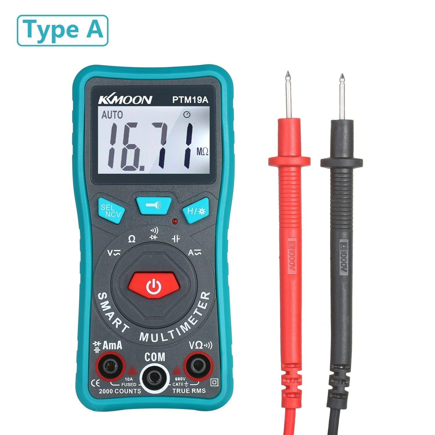 KKmoon Compact Handheld True RMS Auto-Ranging AC/DC DMM - Type A