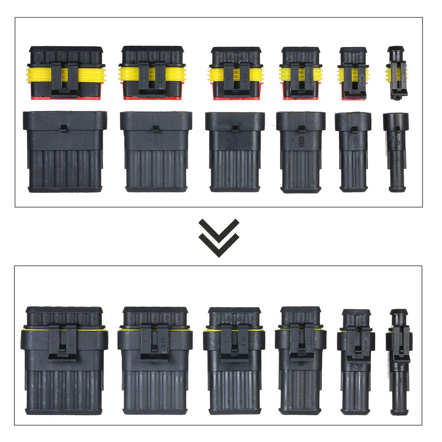 AMP1P 2P 3P 4P 5P 6P Waterproof Car Auto Electrical Wire