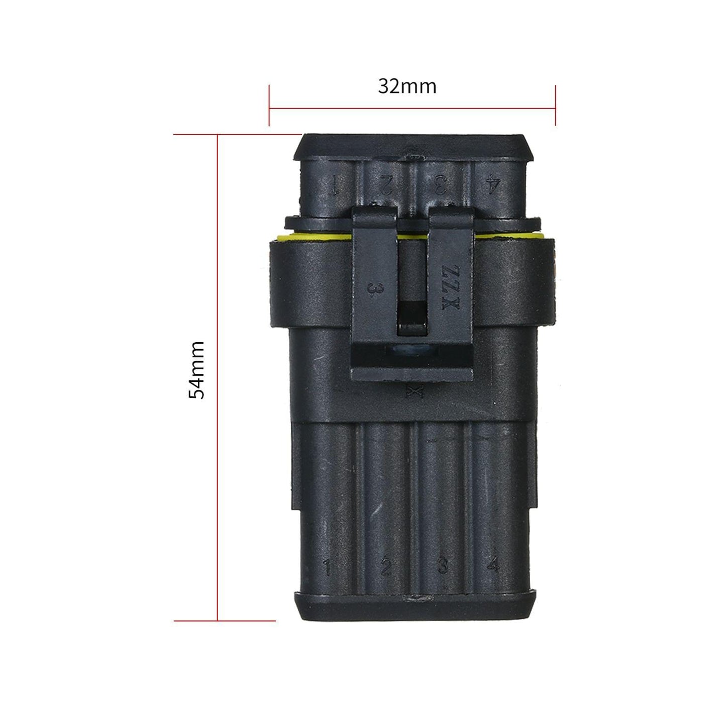 5pcs 4-Pin Way Waterproof Electrical Connector Plug with - 4P